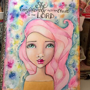 Proverbs 31 Collection / She Confidently Puts Her Trust in the Lord / Print / Inspirational Watercolor Art / image 3