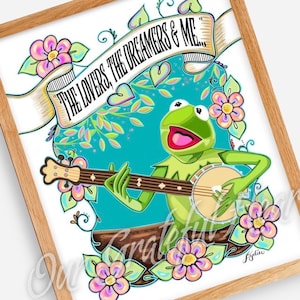Rainbow Connection 2 / Kermit the Frog / The Muppets / Muppet Fan Art / Fine Art Illustration / contemporary illustration style