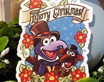 Vinylsticker A Muppet Christmas Carol / Gonzo en Rizzo