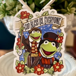 Adesivo in vinile Muppet Christmas Carol / Adesivo Muppet / Spettacolo Muppet / Kermit e Robin