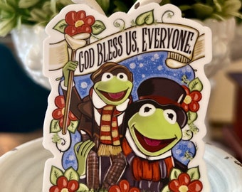 A Muppet Christmas Carol Vinyl Decal Sticker / Muppet Sticker / Muppet Show / Kermit and Robin