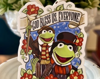 A Muppet Christmas Carol Vinyl Decal Sticker / Muppet Sticker / Muppet Show / Kermit and Robin