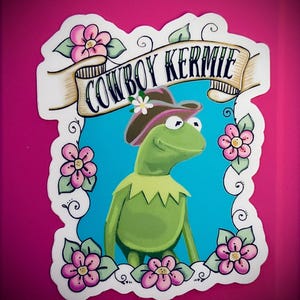 Cowboy Kermit Vinyl Decal Sticker - Etsy