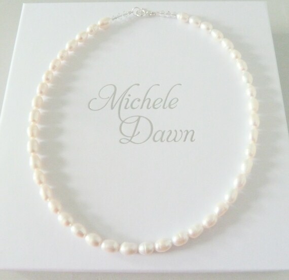 Handmade Freshwater Pearls Necklace Luxury Pearl Rice Choker