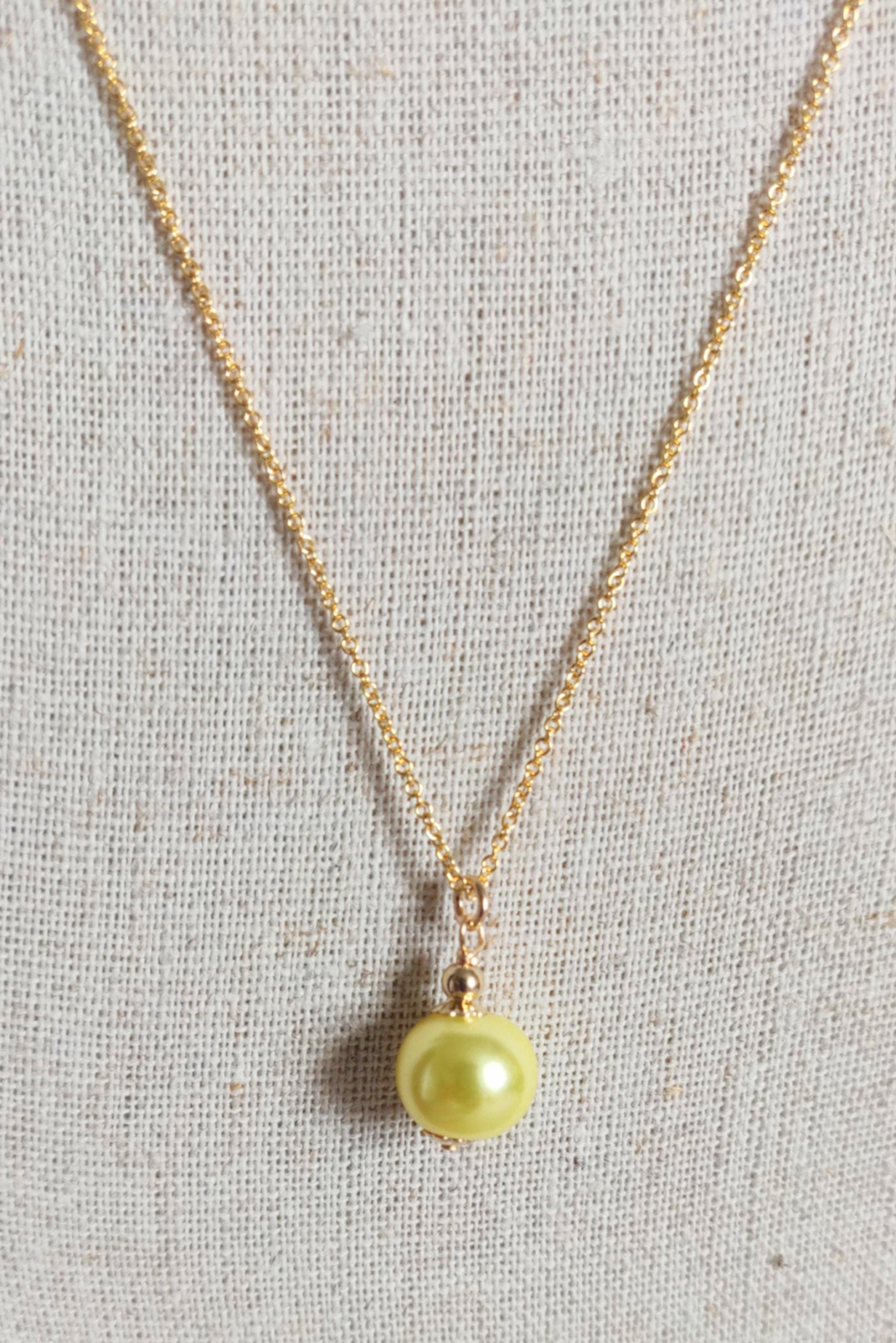 14K Gold Pearl Cage Pendant- Round Cage Pearl Necklace - Black Pearl Cage Pendant 8K Yellow Gold Cultured Pearl Pendant