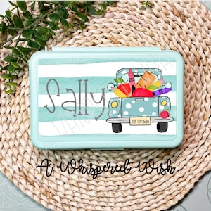 Personalized Pencil Box, Personalized School Supplies, Back to School, Crayon Box, Busy Box, Back to School, Travel Organization