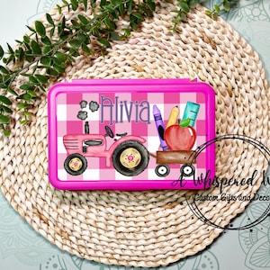 Personalized Pencil Box, School Supplies, Childrens pencil case, Crayon Box, Busy Box, Back to School, Travel Organization