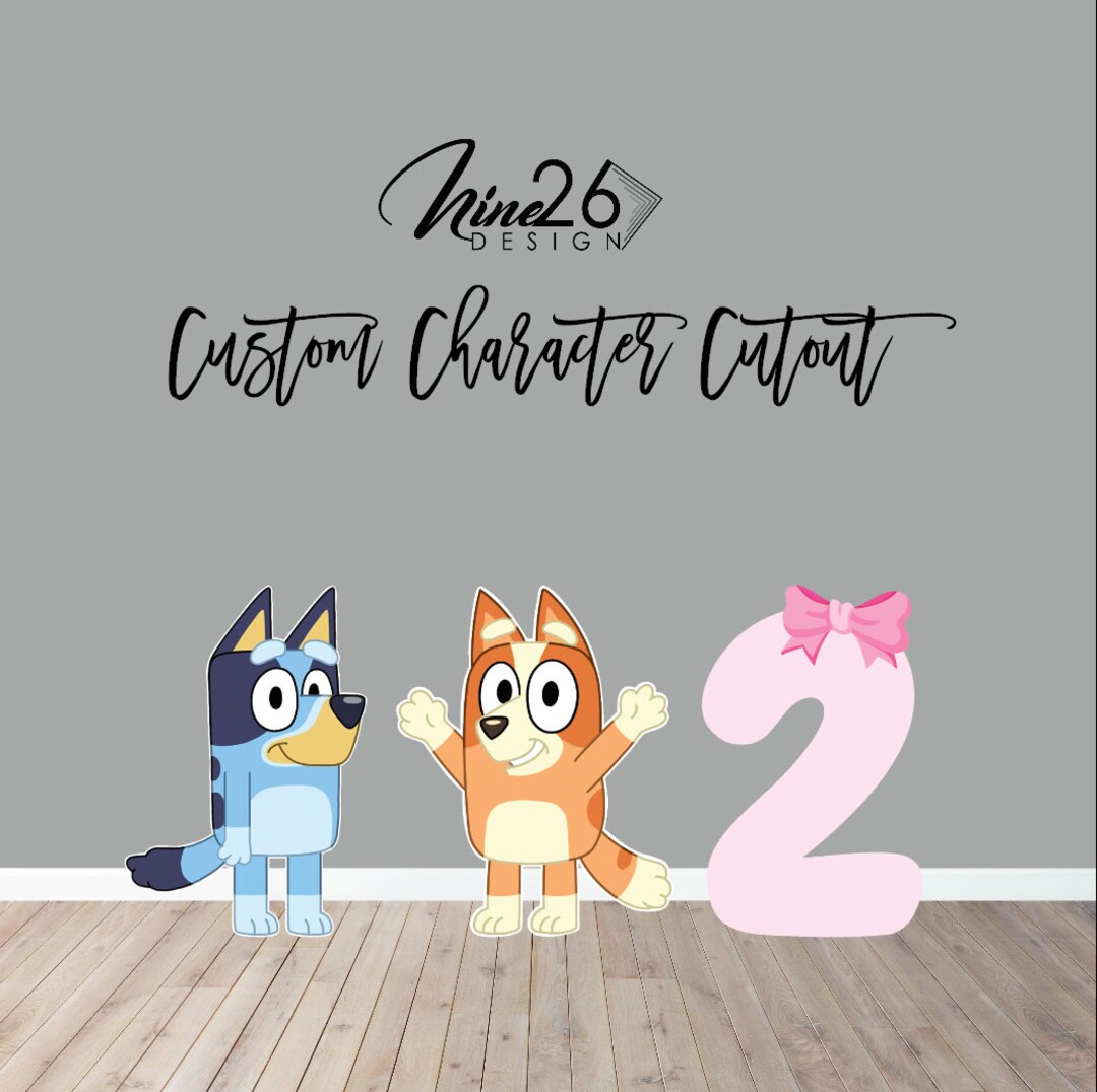 Bluey Character Cutouts, Custom Cutouts, Cartoons Cutouts, and Party ...