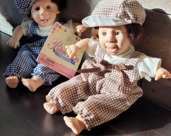 Vintage Palm Pals Bean Bed Kids Plaid Outfit Dolls
