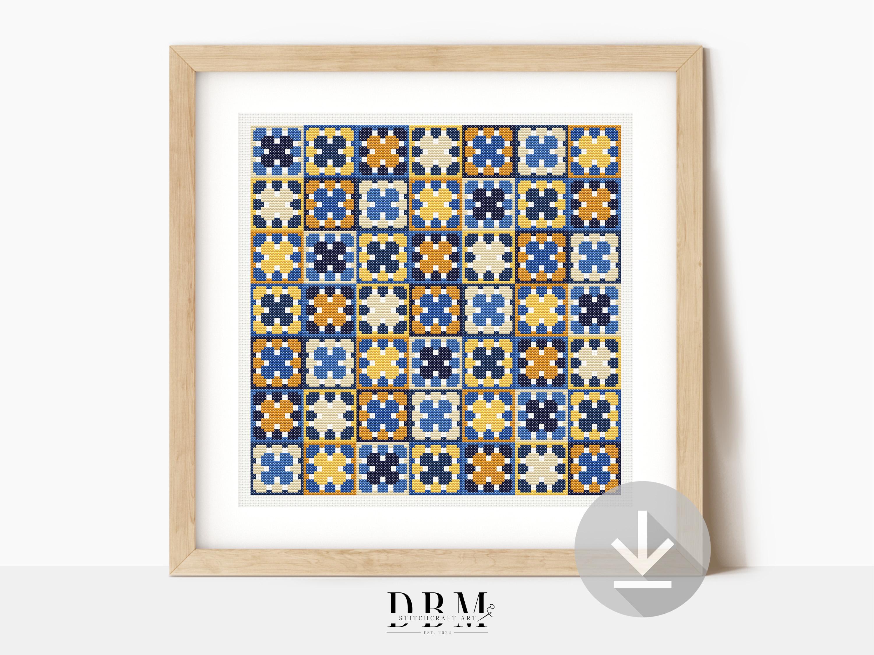 30 Cross Crochet Patterns: Elegant, Meaningful Designs for Bookmarks, Afghans, and Gifts 3 Mini Granny Square Cross Stitch Pattern Mediterranean
