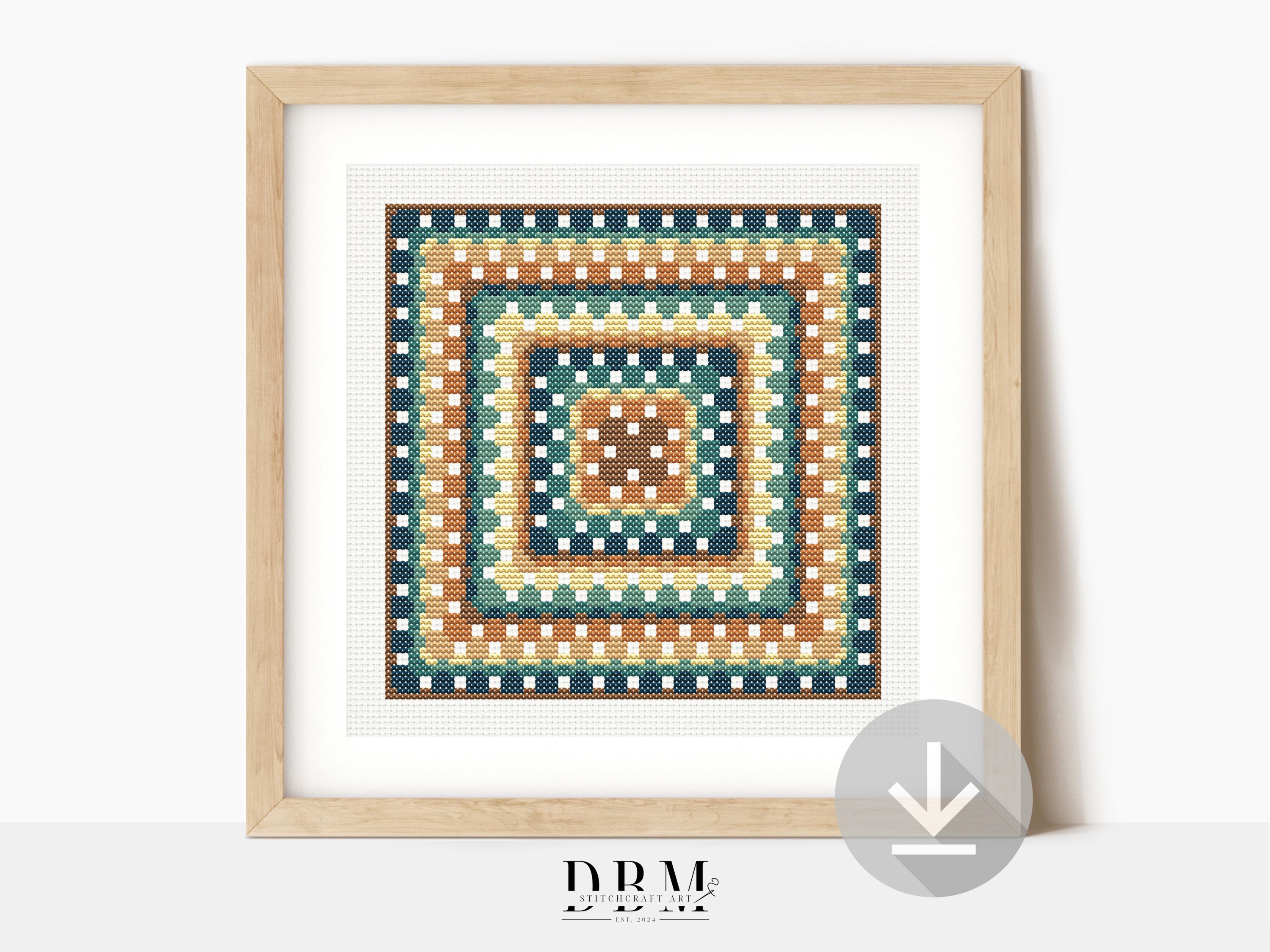 30 Cross Crochet Patterns: Elegant, Meaningful Designs for Bookmarks, Afghans, and Gifts 7 Granny Square Cross Stitch Pattern Coastal Vibes Motif