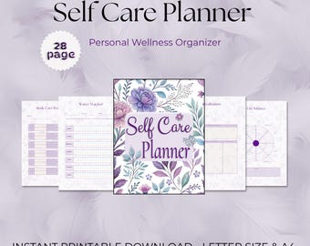 Self Care Planer, Glow Up Beauty Workbook, Wellness Journal, Habit Tracker (Digitaler Download)