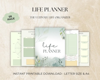 All-in-One Life Planner, Ziele, Budget, Wellness, Produktivität (Digitaler Download)
