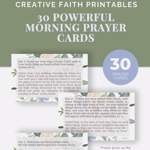 30 Powerful Morning Prayer Cards Printable