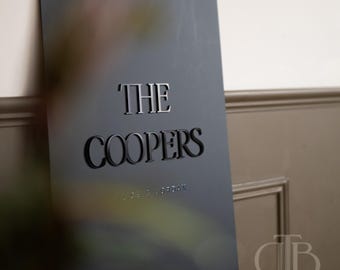 Personalised Acrylic Wedding Welcome Sign | Minimalist Classic Decor Board