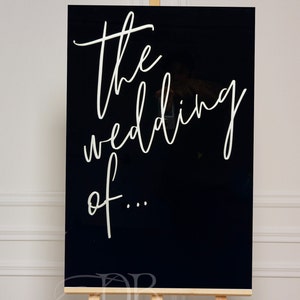 Personalised wedding welcome sign board 3D acrylic elegant wedding welcome board wedding customisable wedding sign modern signage for event