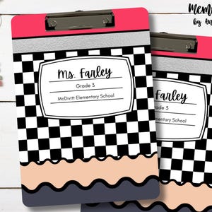 Personalized Teacher Clipboard: Custom Pencil Design, Classroom Gift