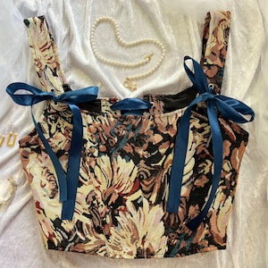 Vintage Corset Top for women Flower Corset