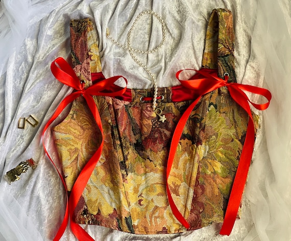 コルセット 50s vintage サテン ガーターコルセット ユーロ コルセット