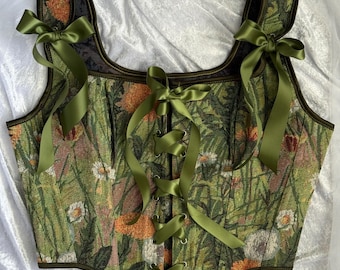 Vintage Corset Top for women Flower Corset