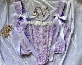 Vintage Corset Top for women floral Corset