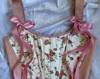 Vintage Corset Top for women Flower Corset