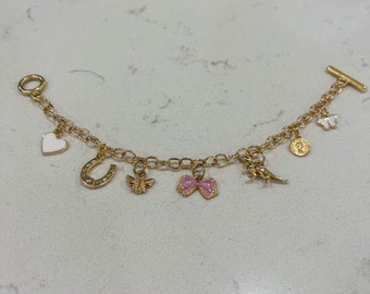 Customizable gold charm bracelets, pick your own charms, build your own custom bracelet