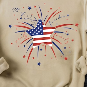 Maglietta con fuochi d'artificio USA, maglietta del 4 luglio, maglietta del giorno dell'indipendenza, America, maglietta rossa, bianca e blu, maglietta patriottica, magliette americane, maglioni con bandiera