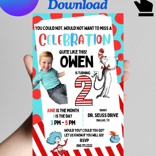 Dr Seuss Baby Shower Invitation - Etsy