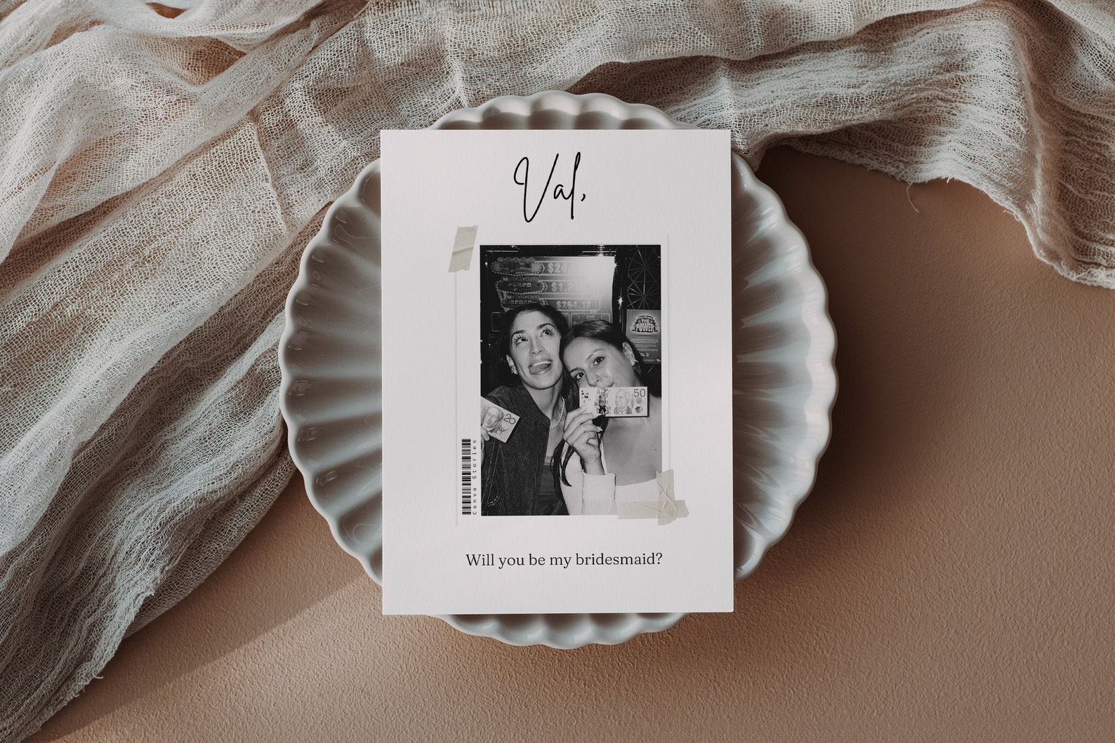 Vintage Photo Bridesmaid Proposal Letter Template, Printable Bridesmaid ...