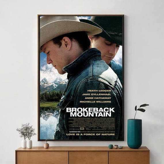 Brokeback Mountain Movie Poster, Unique Cinema Art, Fine Canvas