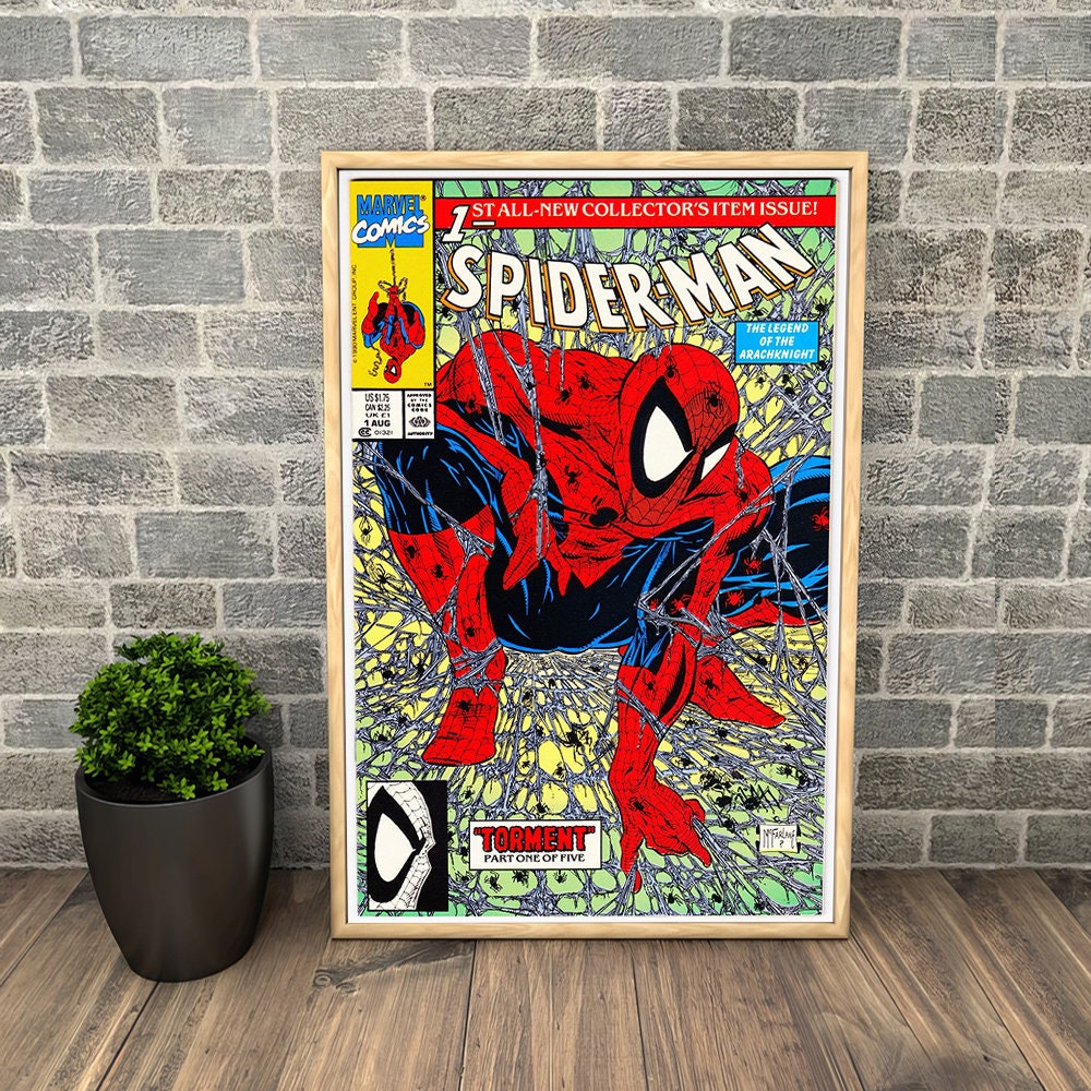 Spider-man Comic Book Cover Poster, Unique Poster Art, Fine Canvas Art ...