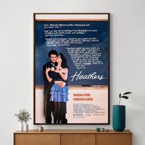 Heathers Movie Poster, Unique Cinema Art, Fine Canvas Art Print, Perfect Gift for Film Enthusiasts, Home Decor