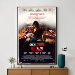 Nur Liebhaber links Alive Filmplakat, Einzigartige Kinokunst, feiner Leinwanddruck, Perfektes Geschenk für Filmbegeisterte, Wohnkultur