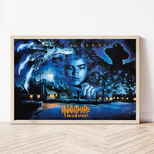 Póster de la película "Pesadilla en Elm Street", arte cinematográfico único, impresión artística en lienzo, regalo perfecto para cinéfilos, decoración del hogar.