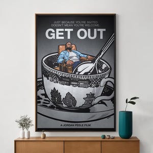 Get Out Movie Poster, Unique Cinema Art, Fine Canvas Art Print, Perfect Gift for Film Enthusiasts, Home Decor