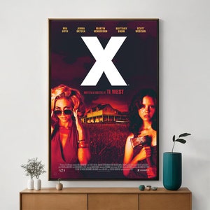 X Filmplakat, Einzigartige Kinokunst, Leinwanddruck, Perfektes Geschenk für Filmbegeisterte, Wohnkultur