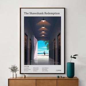 Póster de la película Cadena perpetua: descarga digital, arte cinematográfico único, impresión artística, regalo perfecto para cinéfilos, decoración del hogar.