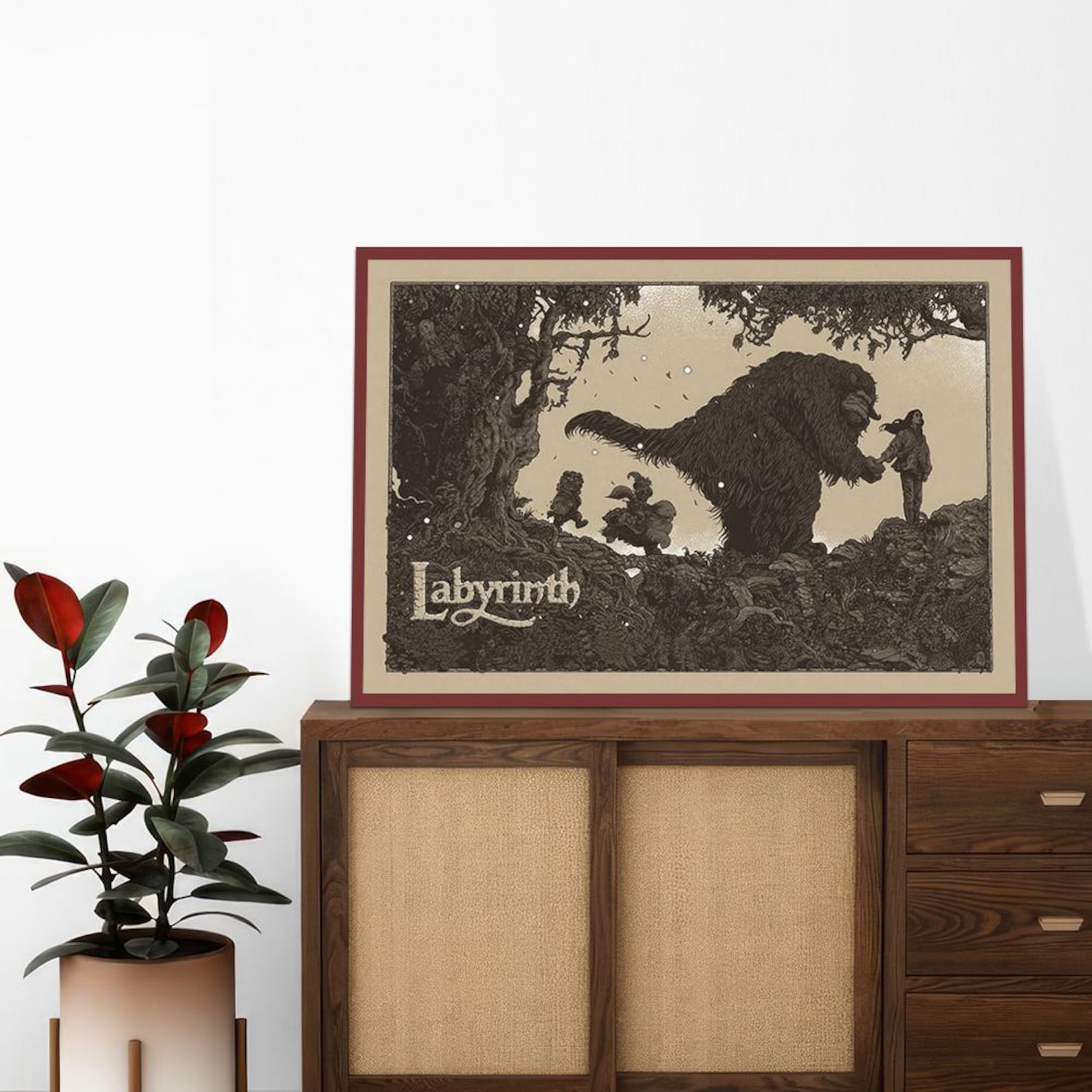 Labrinth Posters Labyrinth Movie Poster, Unique Cinema Art, Fine Canvas Art Print ...