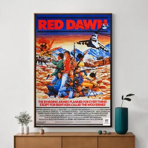 Poster del film "Alba Rossa", opera d'arte cinematografica unica, stampa artistica su tela pregiata, regalo perfetto per gli appassionati di cinema, decorazione per la casa