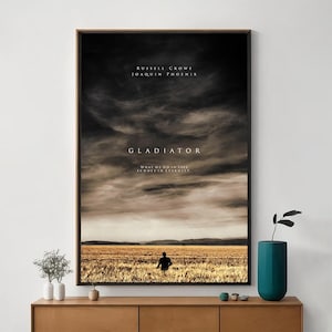 Gladiator Movie Poster, Unique Cinema Art, Fine Canvas Art Print, Perfect Gift for Film Enthusiasts, Home Decor