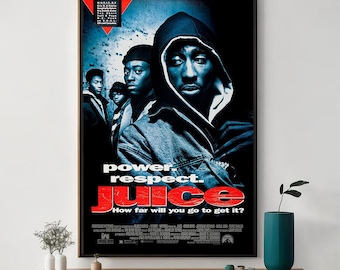 Plakat filmowy „Juice”, wyjątkowa sztuka filmowa, piękny wydruk artystyczny na płótnie, idealny prezent dla miłośników kina, wystrój domu