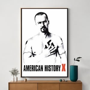 American History X Movie Poster, Unique Cinema Art, Fine Canvas Art Print, Perfect Gift for Film Enthusiasts, Home Decor