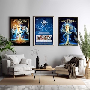 Affiche du film L&#39;histoire sans fin, oeuvre d&#39;art cinématographique unique, impression d&#39;art sur toile fine, cadeau parfait pour les amateurs de cinéma, décoration d&#39;intérieur