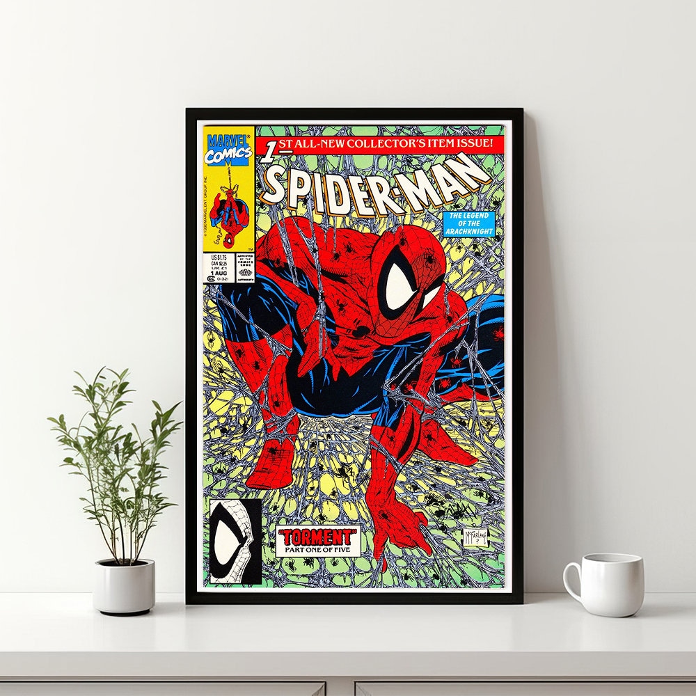 Spider-man Comic Book Cover Poster, Unique Poster Art, Fine Canvas Art ...