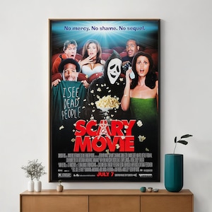 Poster del film Scary Movie, arte cinematografica unica, stampa artistica su tela pregiata, regalo perfetto per gli appassionati di cinema, arredamento per la casa