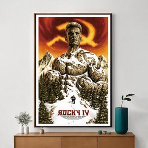Rocky IV Movie Poster, Unique Cinema Art, Fine Canvas Art Print, Perfect Gift for Film Enthusiasts, Home Decor