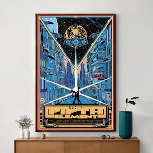 The Fifth Element Movie Poster, Unique Cinema Art, Fine Canvas Art Print, Perfect Gift for Film Enthusiasts, Home Decor