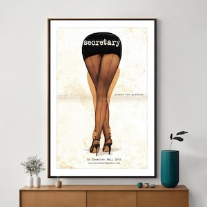 Poster del film Secretary, arte cinematografica unica, stampa artistica su tela pregiata, regalo perfetto per gli appassionati di cinema, arredamento per la casa