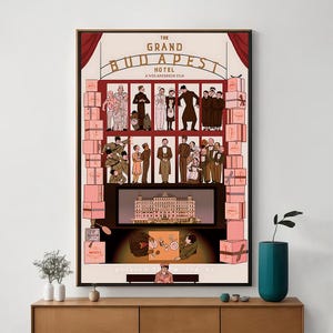 The Grand Budapest Hotel Movie Poster, Unique Cinema Art, Fine Canvas Art Print, Perfect Gift for Film Enthusiasts, Home Decor